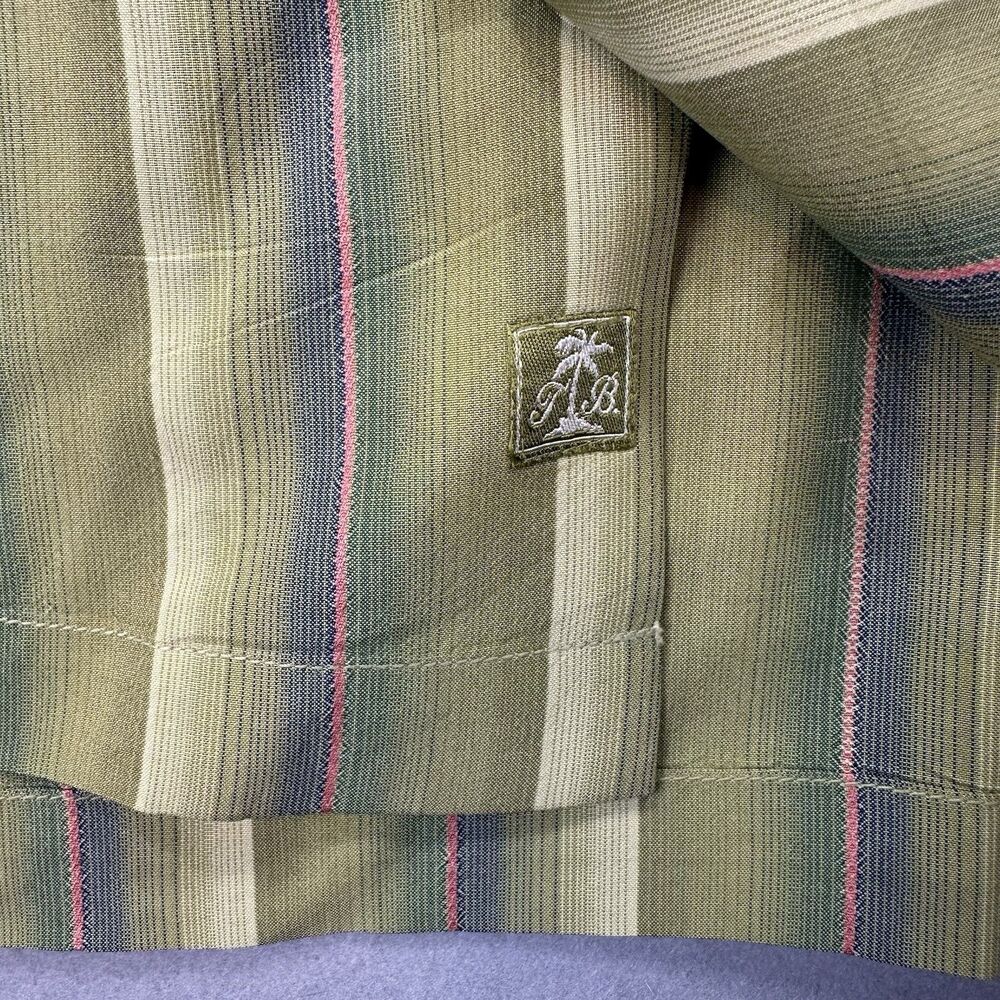 Tommy Bahama Mens‎ L 100% Silk “Groovy” Green Button Up Hawaiian Tropical Shirt - Picture 10 of 10